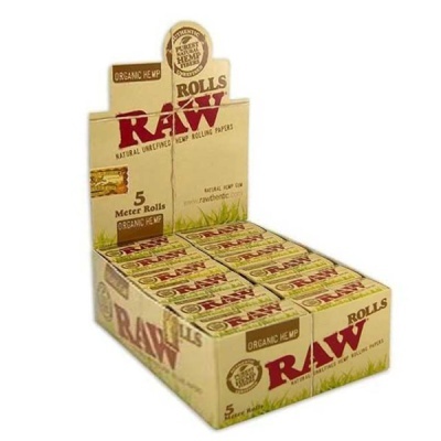 Expositor com caixas de papel RAW Rolls de cânhamo orgânico