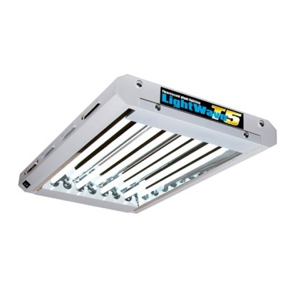 Luminária fluorescente LightWave 5 branca com tubos fluorescentes