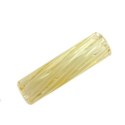 Pente amarelo transparente com textura espiral