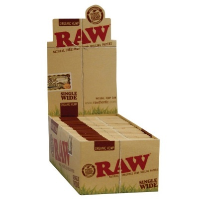 Caixas de papel de seda RAW para enrolar cigarros em expositor aberto