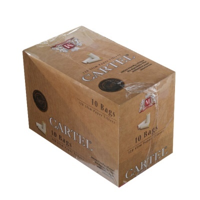 Caixa de filtros de papel CARTEL com 10 sacos visível