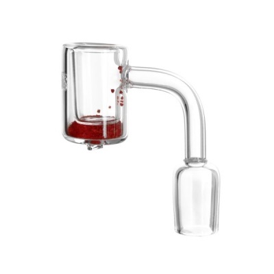 Acessório de vidro transparente para fumar com copo e tubo em L