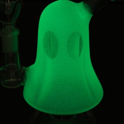 Difusor de vidro verde translúcido em forma de fantasma