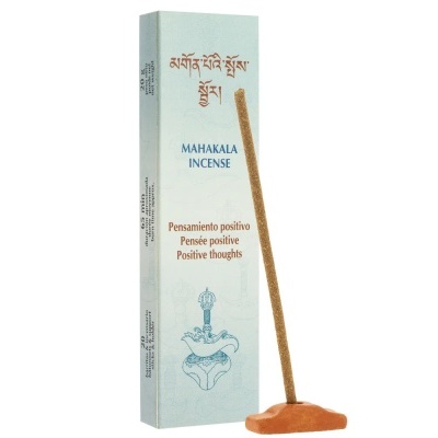Caixa de incenso Mahakala Incense e vara de incenso castanha em base de terracota