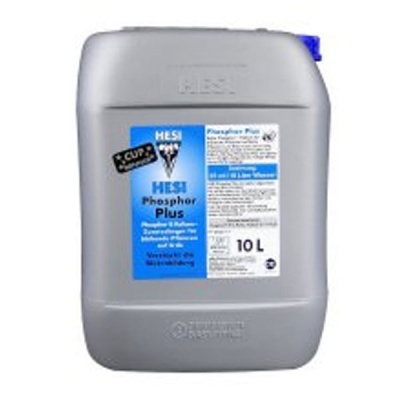 Recipiente cinza 10L com etiqueta azul e branca HESI Phosphor Plus