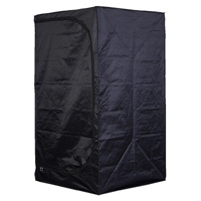 Tenda de cultivo preta com fecho de correr frontal