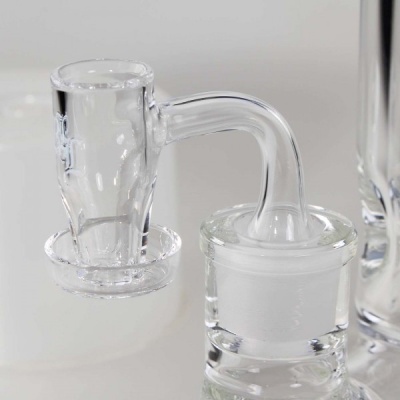 Acessório de vidro transparente curvo para fumar