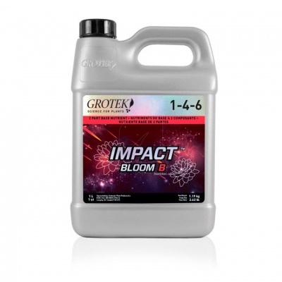 Recipiente plástico cinza com fertilizante Grotek Impact Bloom B 1-4-6