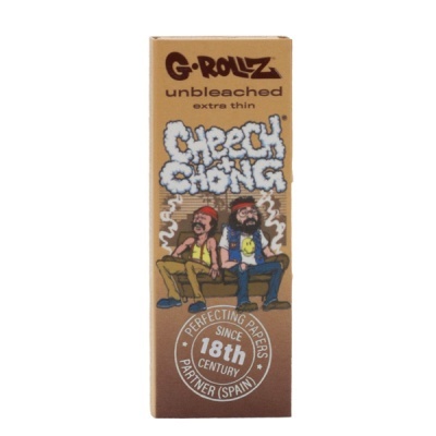 Embalagem de papel G-Rollz unbleached extra thin Cheech & Chong castanha