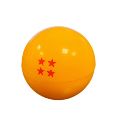 Esfera amarela com quatro estrelas vermelhas