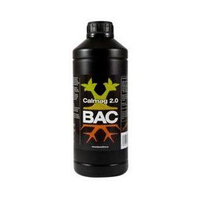 Garrafa preta com rótulo Calmag 2.0 BAC