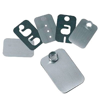 Placas metálicas e de borracha com furos e filtros para vaporizador