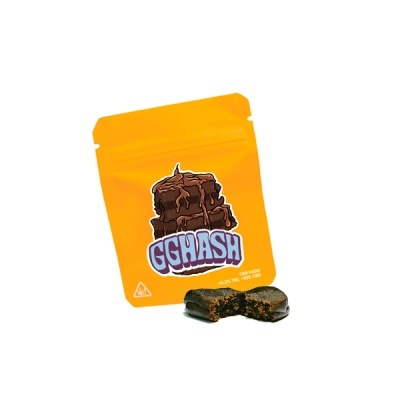 Pacote amarelo com chocolate e GGHASH