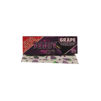 Papel de enrolar Juicy Jays sabor uva com padrão de bagas de uva