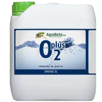 Recipiente plástico branco 5L com etiqueta AgroBeta O2 plus