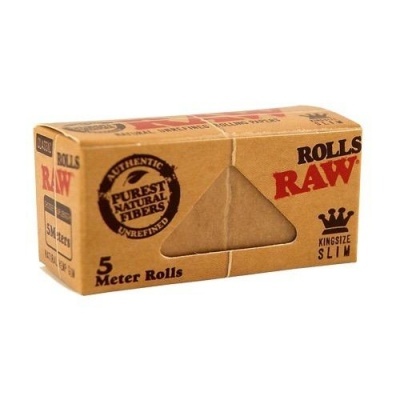 Caixa castanha de papel RAW com 5 rolos KingSize Slim