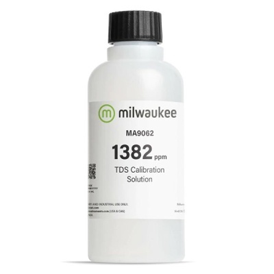 Frasco branco de solução de calibração TDS Milwaukee MA9062