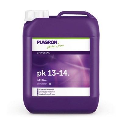 Recipiente de plástico roxo com etiqueta branca e roxa com texto informativo.