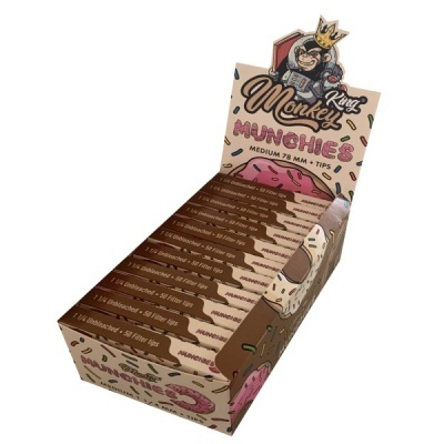 Expositor com filtros para cigarro Monkey King MUNCHIES 78 mm