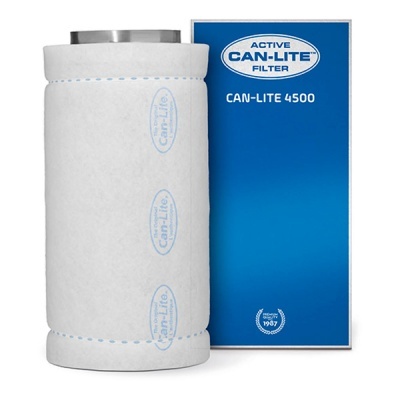 Filtro cilíndrico branco Can-Lite com embalagem azul