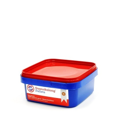 Embalagem quadrada azul de plástico com tampa vermelha Guanokalong Pellets