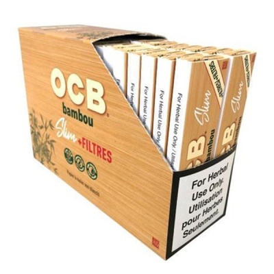 Pacote de filtros OCB bambou Slim para uso herbal