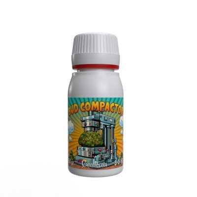 Frasco branco com rótulo colorido e tampa