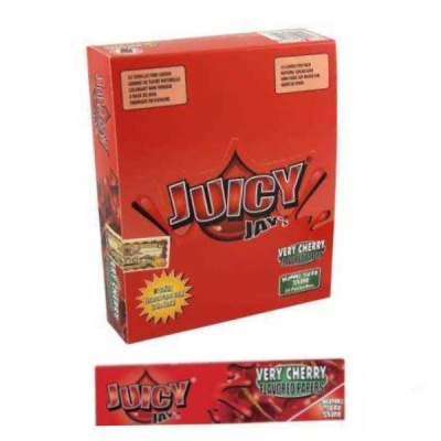 Caixa e pacote de papel de enrolar Juicy Jays Very Cherry vermelho