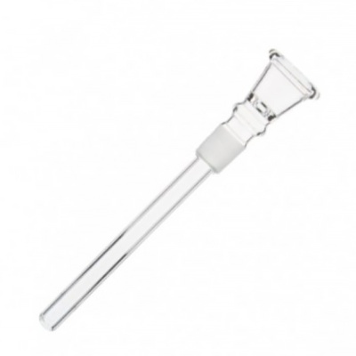 Piteira de vidro transparente com haste longa