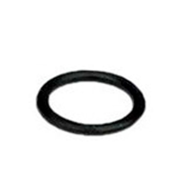 Anel de borracha preto circular em fundo branco