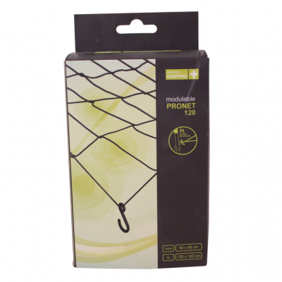 Embalagem do produto Garden Highpro modulation PRONET 120 com rede preta e gancho