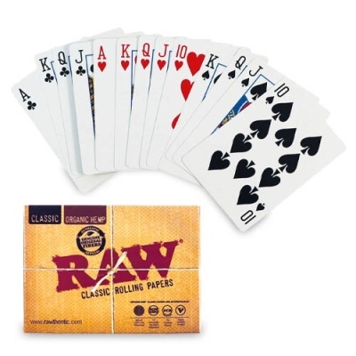 Baralho de cartas e pacote de papel de enrolar RAW Classic