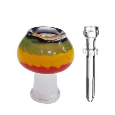 Conjunto de peças para cachimbo em vidro colorido e transparente