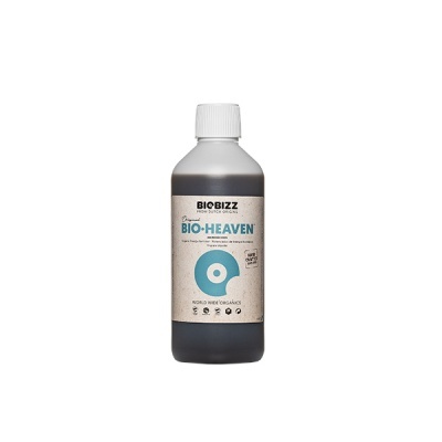 frasco plástico BIOBIZZ BIO·HEAVEN com tampa branca e etiqueta bege