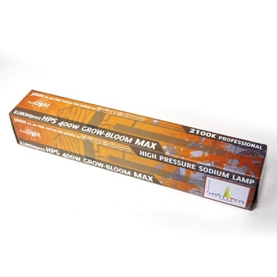 Embalagem de lâmpada HPS 400W Grow-Bloom Max laranja e cinzenta