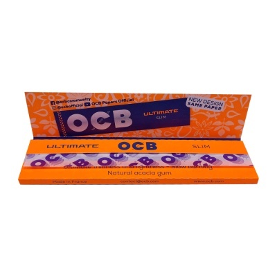 Pacote de papel de fumar OCB Ultimate Slim laranja