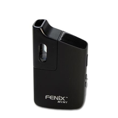 Dispositivo eletrônico preto compacto com texto FENIX MINI
