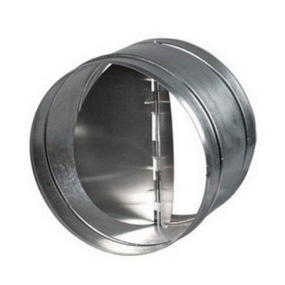 Válvula circular metálica em aço galvanizado com dobradiças internas