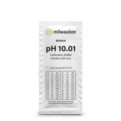 Pacote de solução tampão de calibração pH 10.01 da Milwaukee