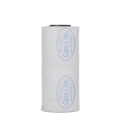 Filtro branco cilíndrico com texto azul Can-Lite