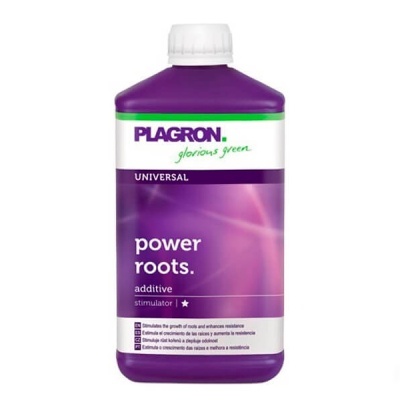 Frasco de aditivo estimulador de raízes Plagron roxo com tampa branca