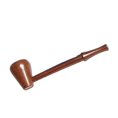 Cachimbo de madeira castanha clássico em fundo branco