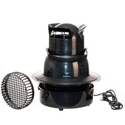 Equipamento elétrico preto IXSO SHREDDER com tampa e grelha ao lado