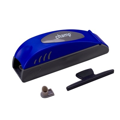 Aparador de cigarros azul e preto com acessórios