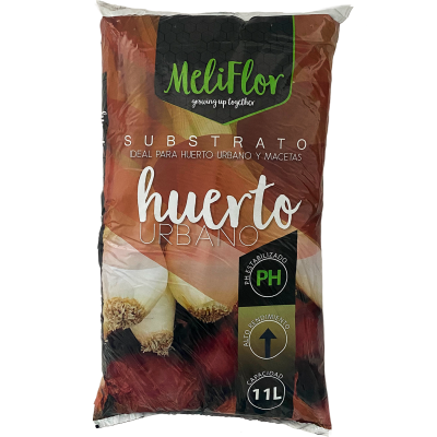 Saco de substrato MeliFlor para cultivo urbano, capacidade 11 litros