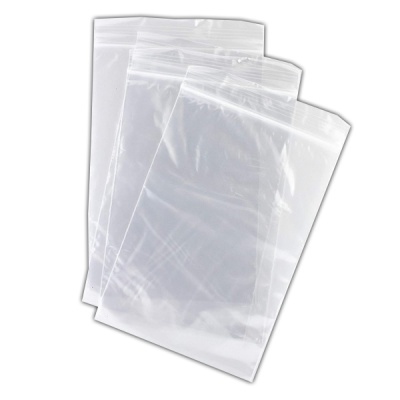 Sacos plásticos transparentes com fecho zip