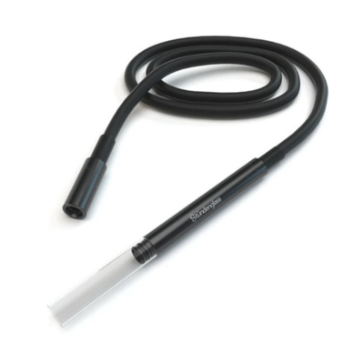 Cabo flexível preto com ponteira tubular com proteção transparente