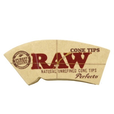 Pacote de pontas para cones RAW em papel castanho com texto impresso