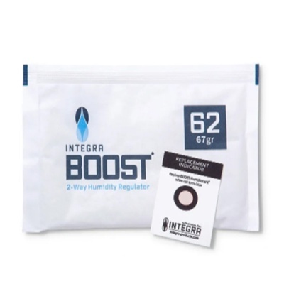 Saco branco com régua de humidade Integra Boost 62 67gr e indicador de substituição