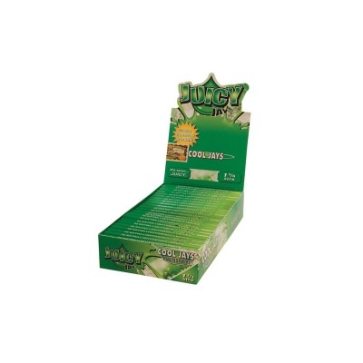 Caixa verde de papel para enrolar cigarro Juicy Jay's Cool Jays